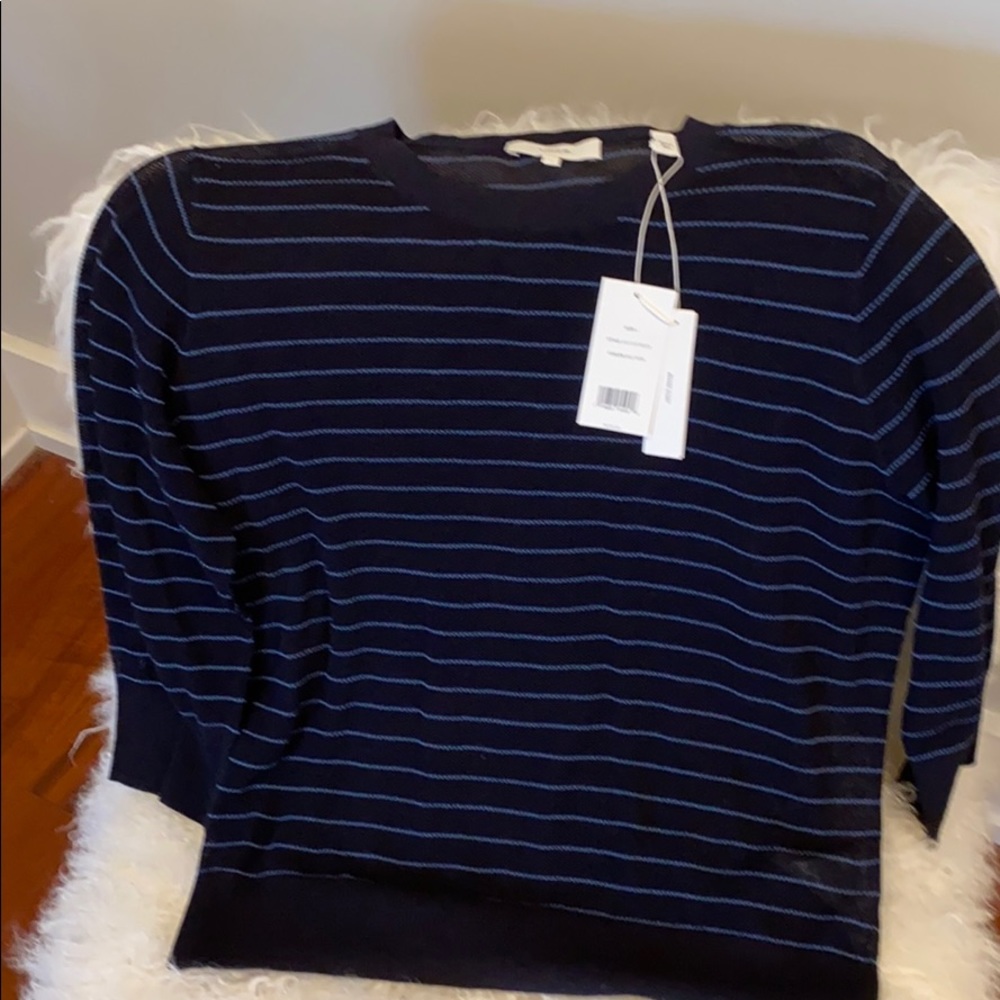 Vince navy and light blue stripped sweater